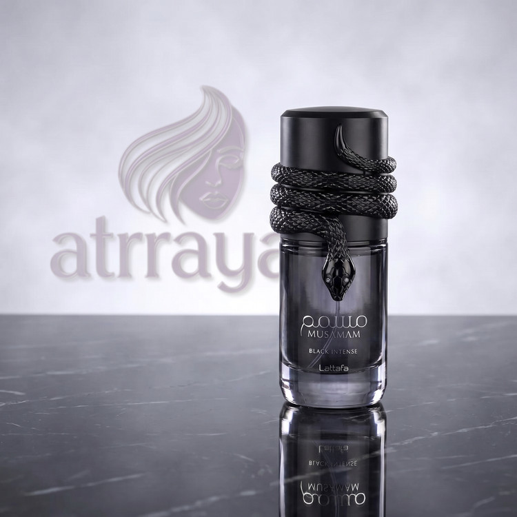 عطر ادوپرفیوم مردانه لطافه مسمم بلک اینتنس حجم ۱۰۰ میل